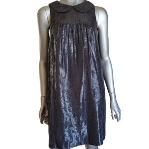 399. Ali Ro Black Shiny Silk Blend Dress - Size 6